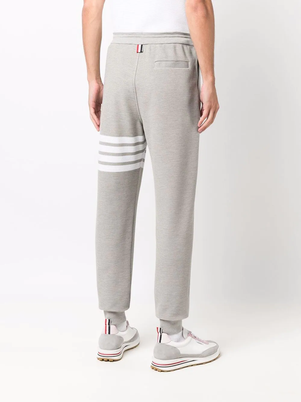 Thom Browne Sweatpants With 4Bar In Cotton Light Grey 4