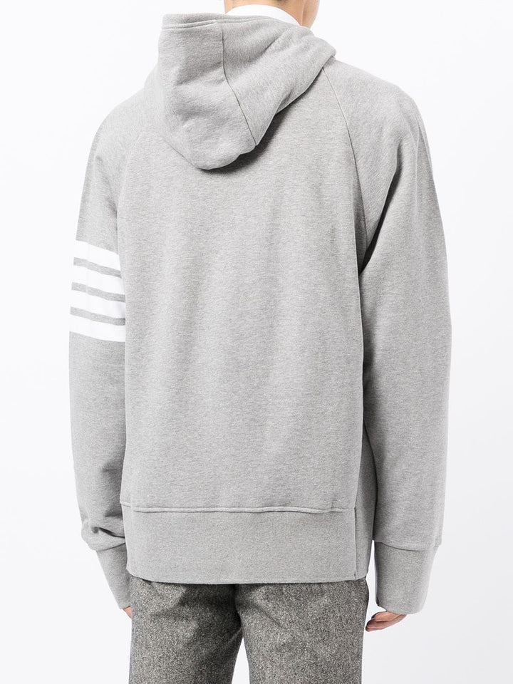 Thom-Browne-Zip-Hoodie-With-4Bar-In-Loopback-Light-Grey-4