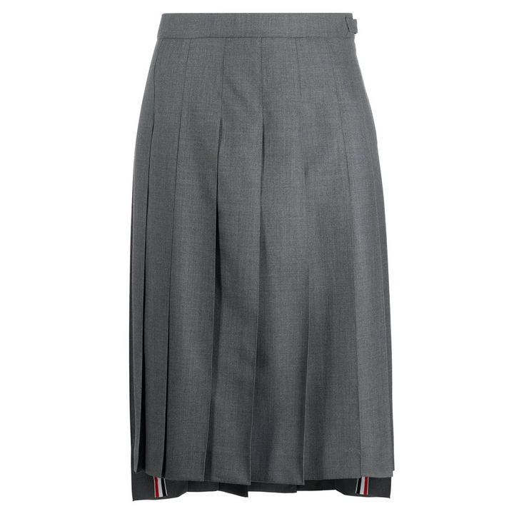 Dropped Back Pleated Skirt