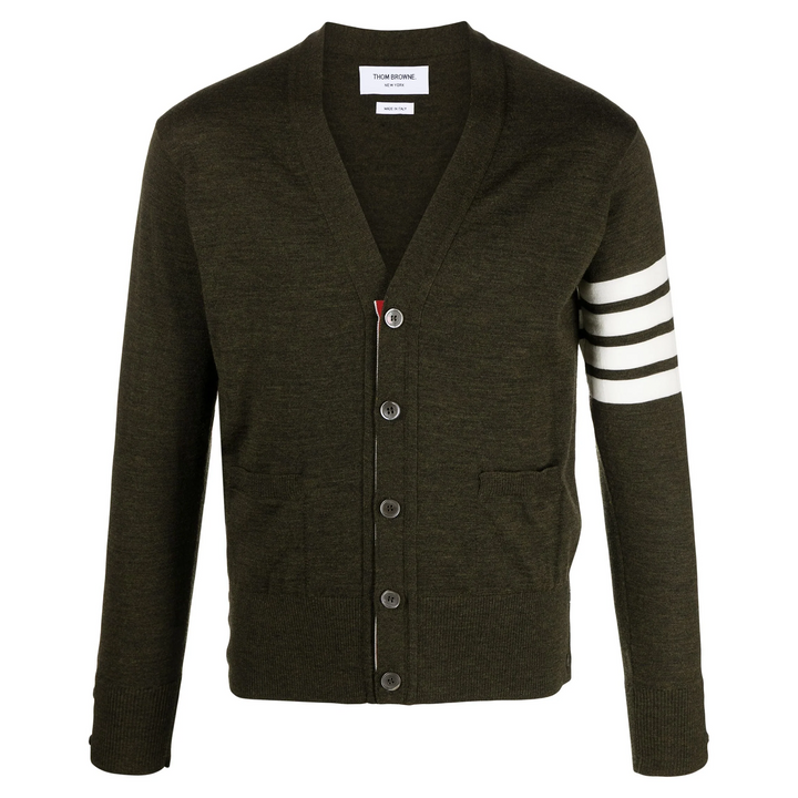 Fine Merino Wool 4-Bar Classic Cardigan