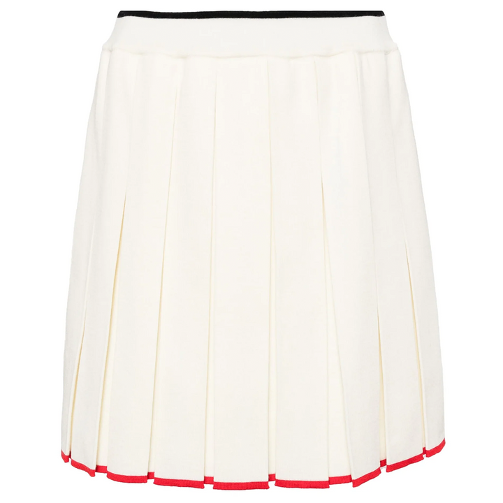 Full Needle Stitch Mini Pleated Skirt