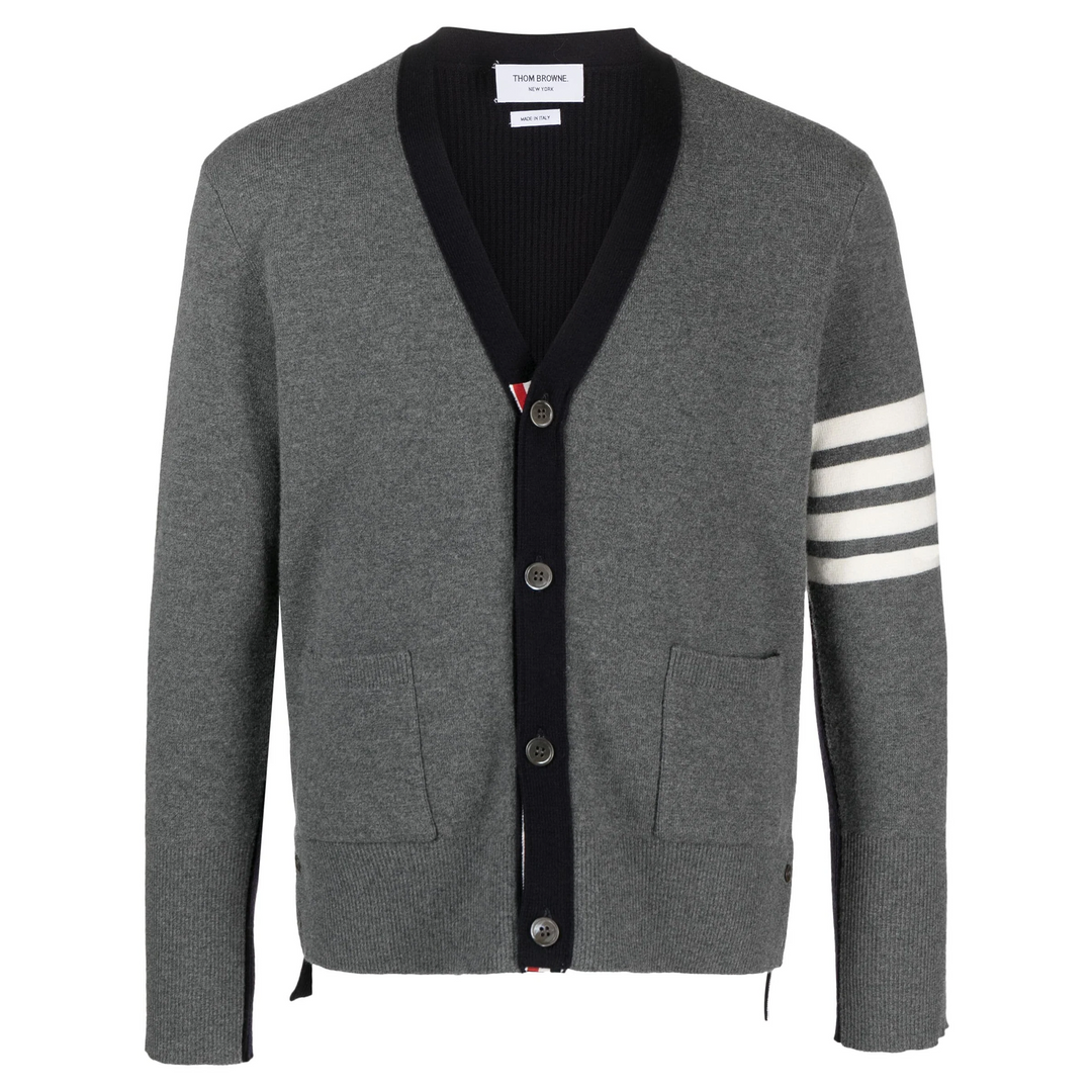 Merino Wool 2 In 1 Half 4-Bar Cardigan Men