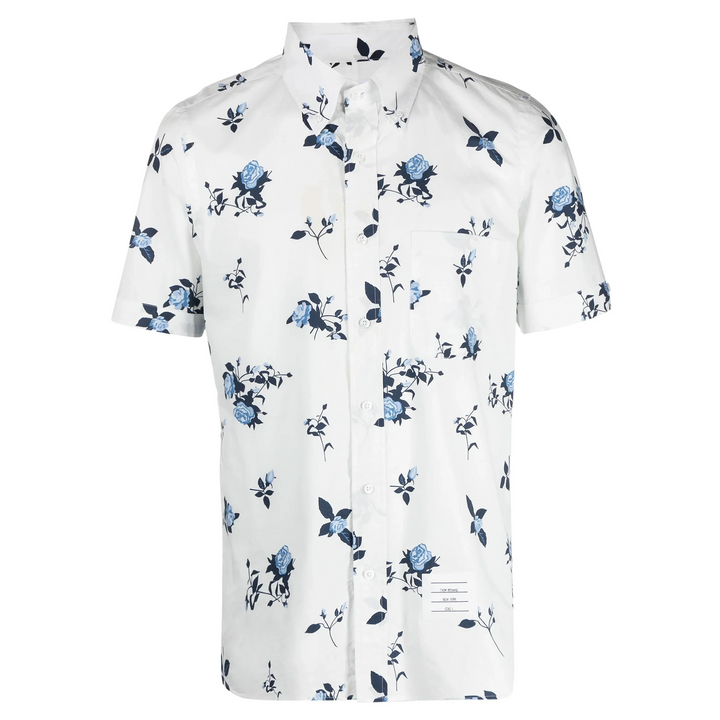 Poplin Rose Floral Shirt Men