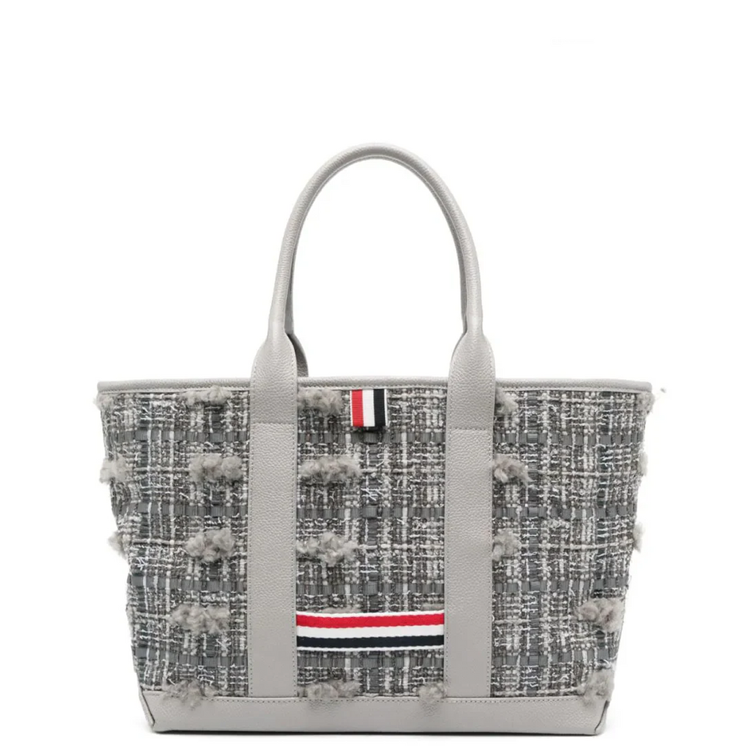 가죽이 달린 소형 도구 토트 백