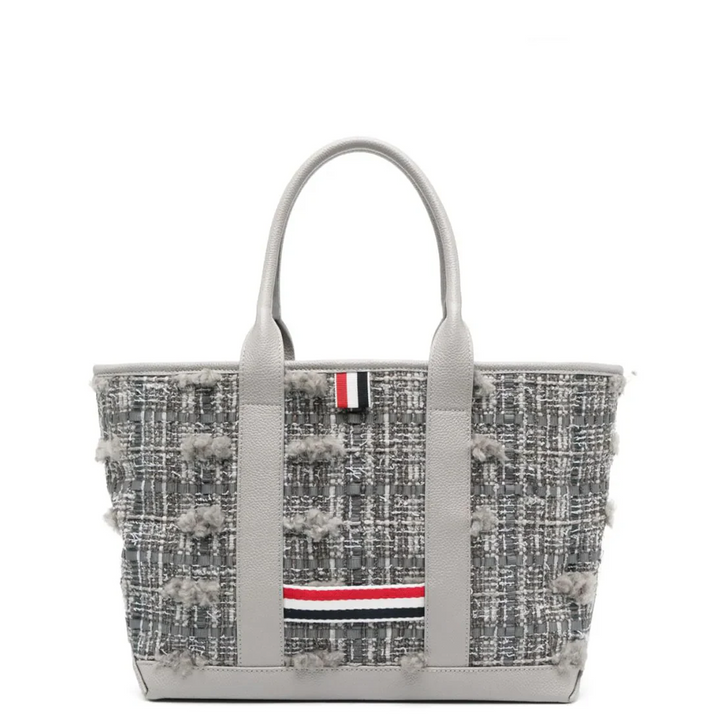 가죽이 달린 소형 도구 토트 백