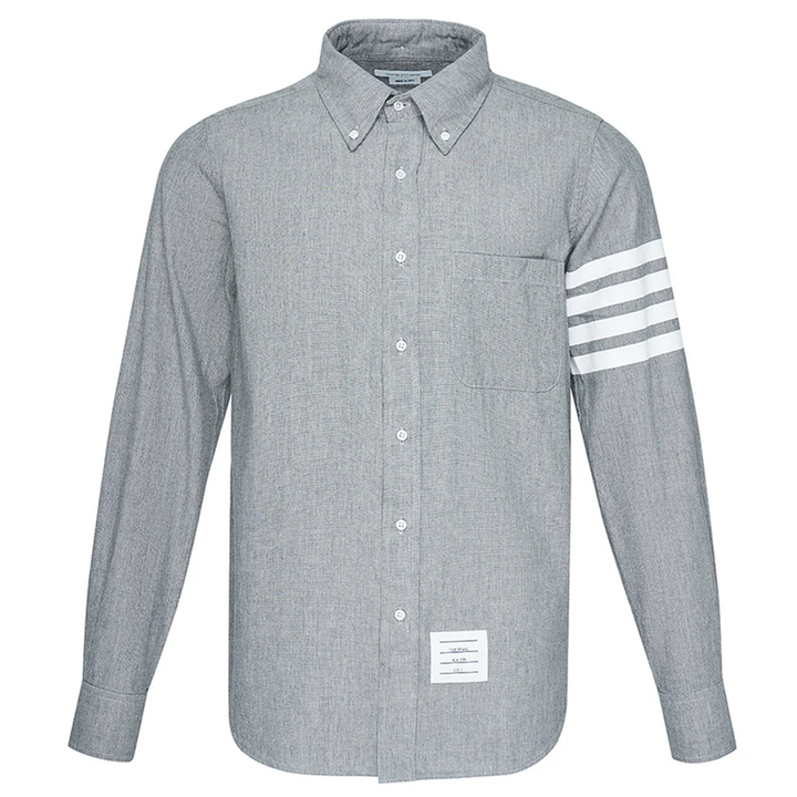 Straight Fit Button Down Long Shirt