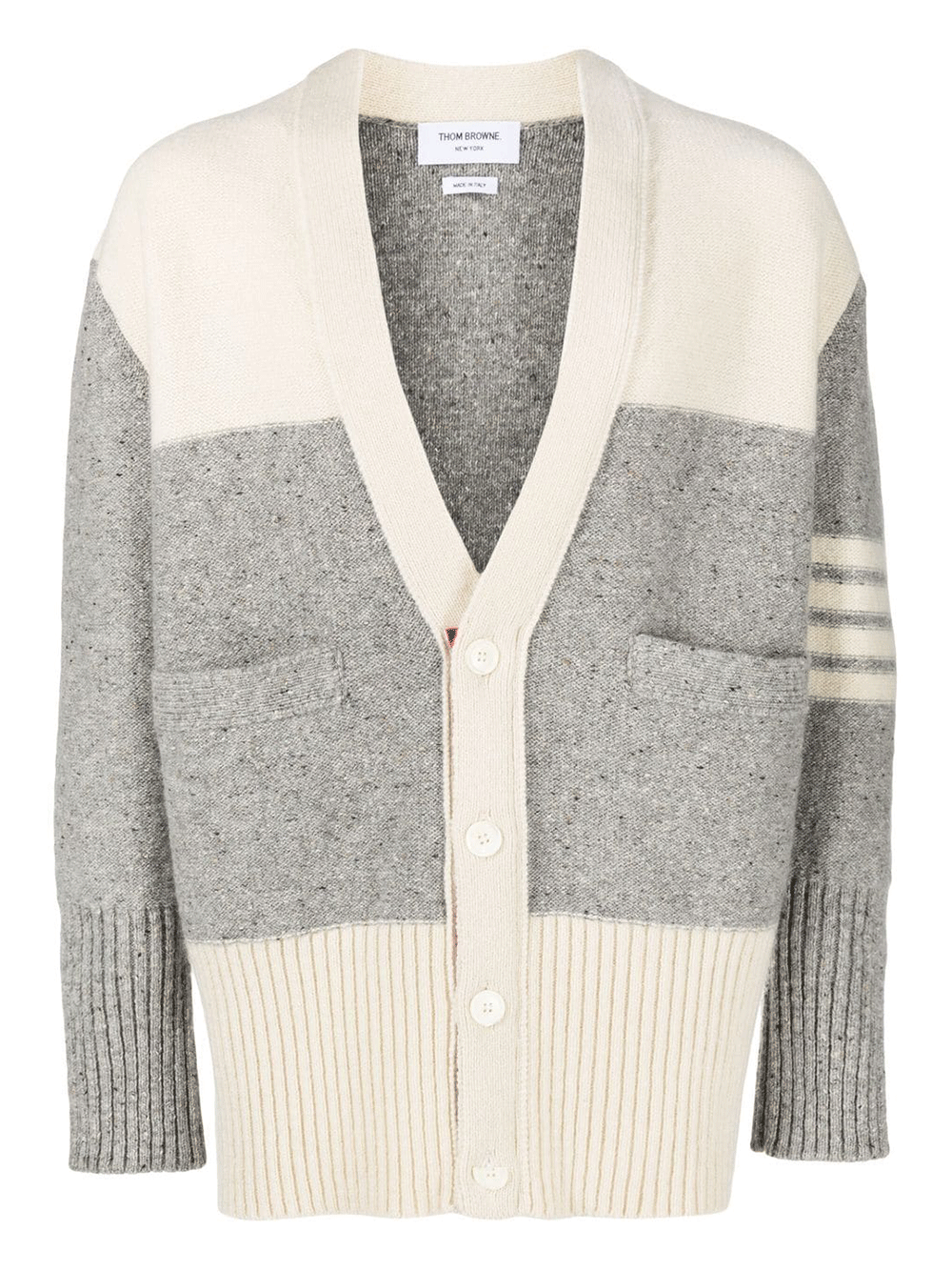 ThomBrowne-Reversed-Jersey-Oversized-Cardigan-Light-Grey-1