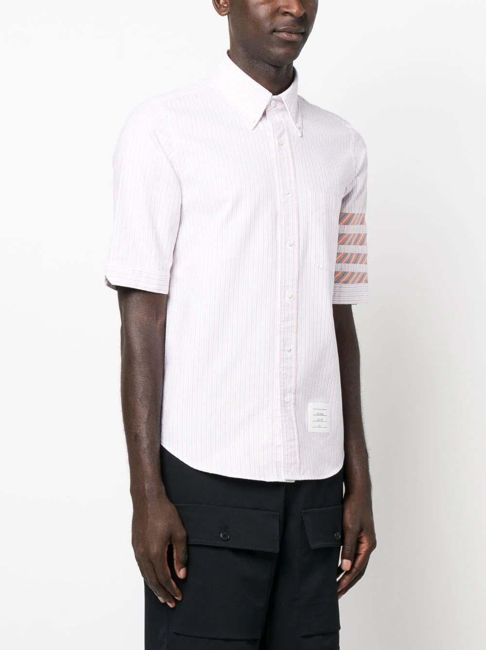 Thom Browne Straight-Fit-Button-Down-Shirt-Orange-3