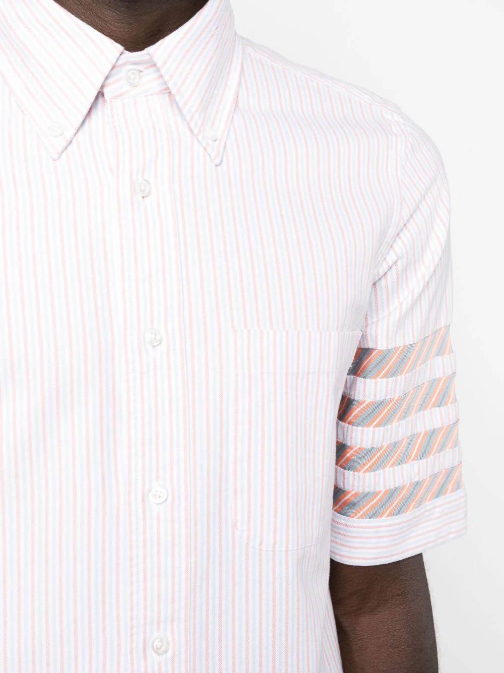 Thom Browne Straight-Fit-Button-Down-Shirt-Orange-5