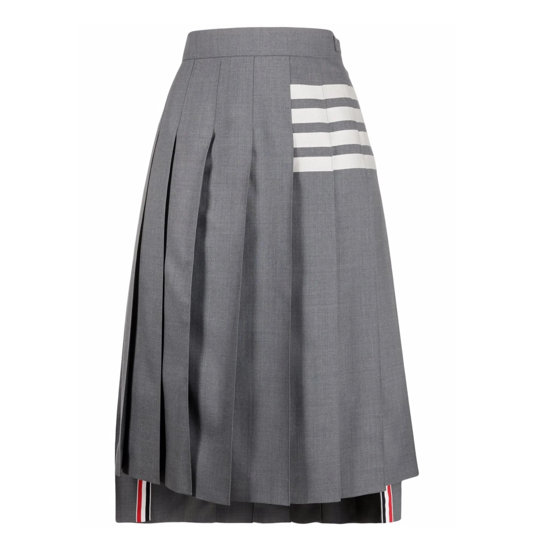 Thom_Browne_Below_Knee_Dropped_Back_Pleated_Skirt_Women_Grey