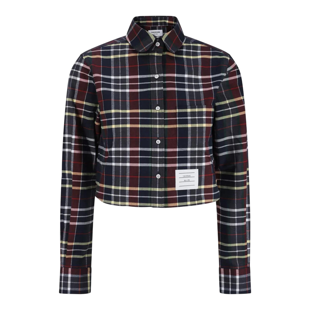 Club21 - Thom Browne - Classic Cropped Round Collar Shirt Women - BLOUSES - Multi