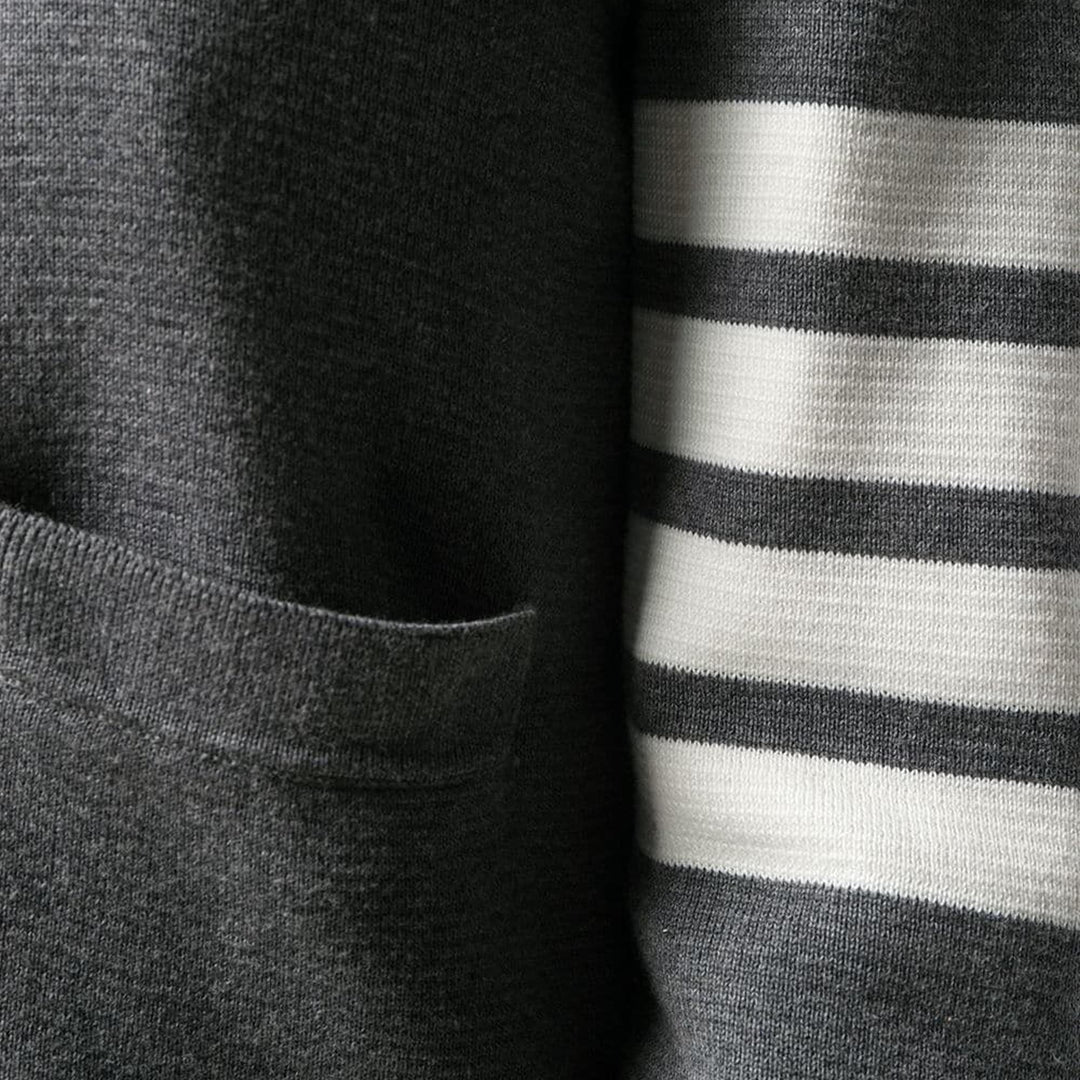 Thom-Browne-Classic-Milano-Stitch-Cardigan-Grey-5