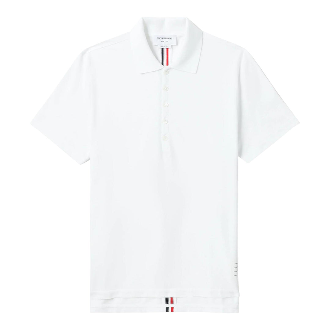 Club21 - Thom Browne - Classic Pique Stripe Relaxed Polo Men - POLOS - White