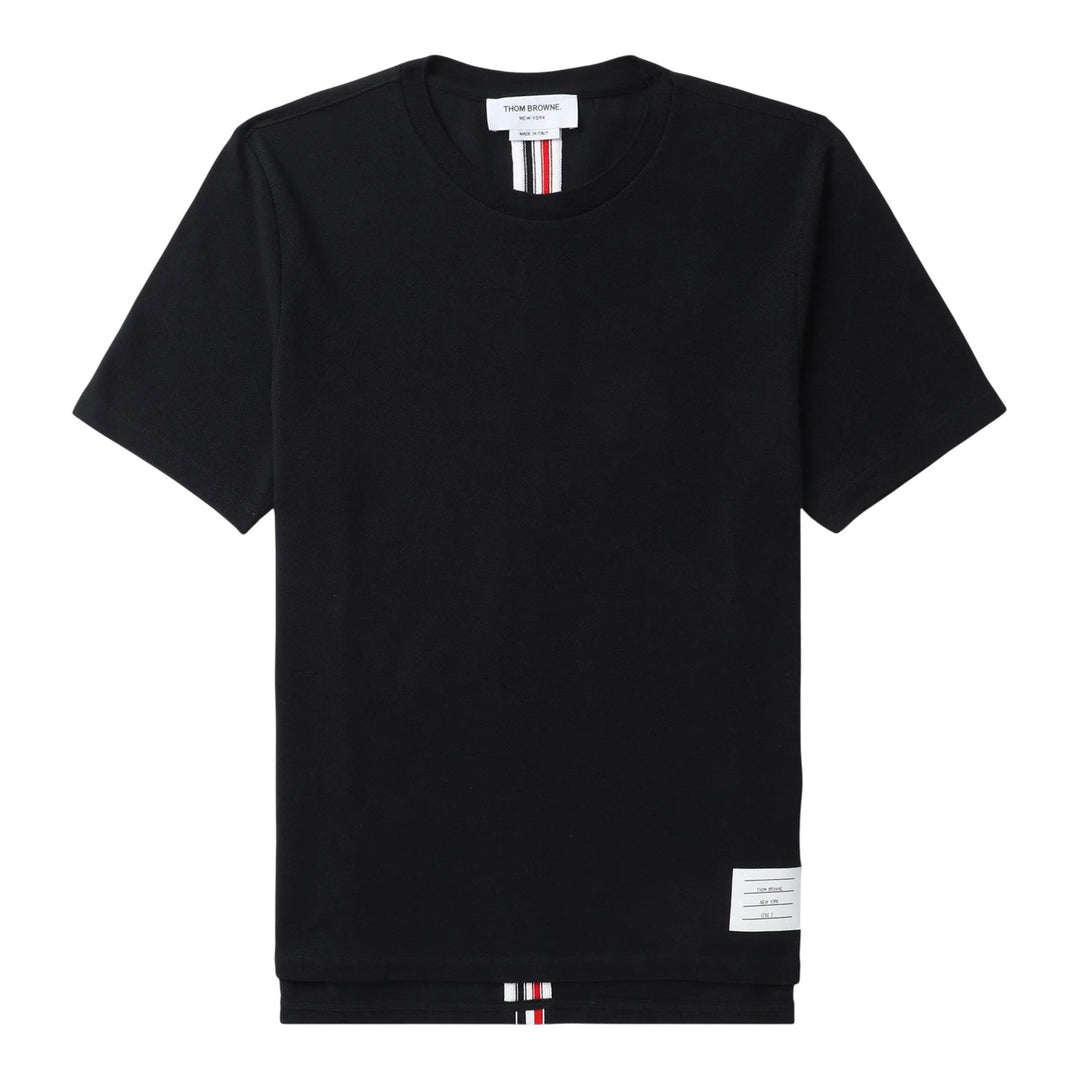 Club21 - Thom Browne - Classic Pique Stripe Tee Men - TEES - Navy