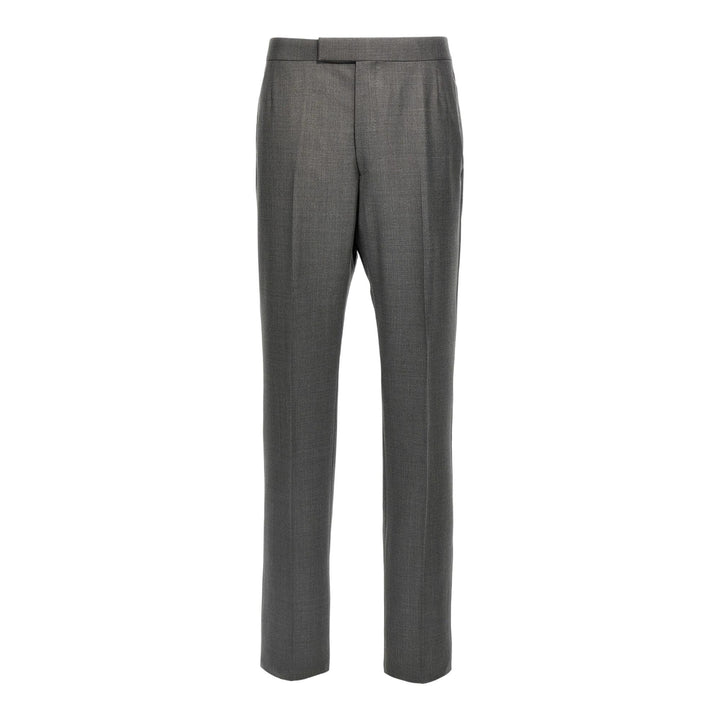 Club21 - Thom Browne - Classic Twill Backstrap Trousers Men - PANTS - Grey