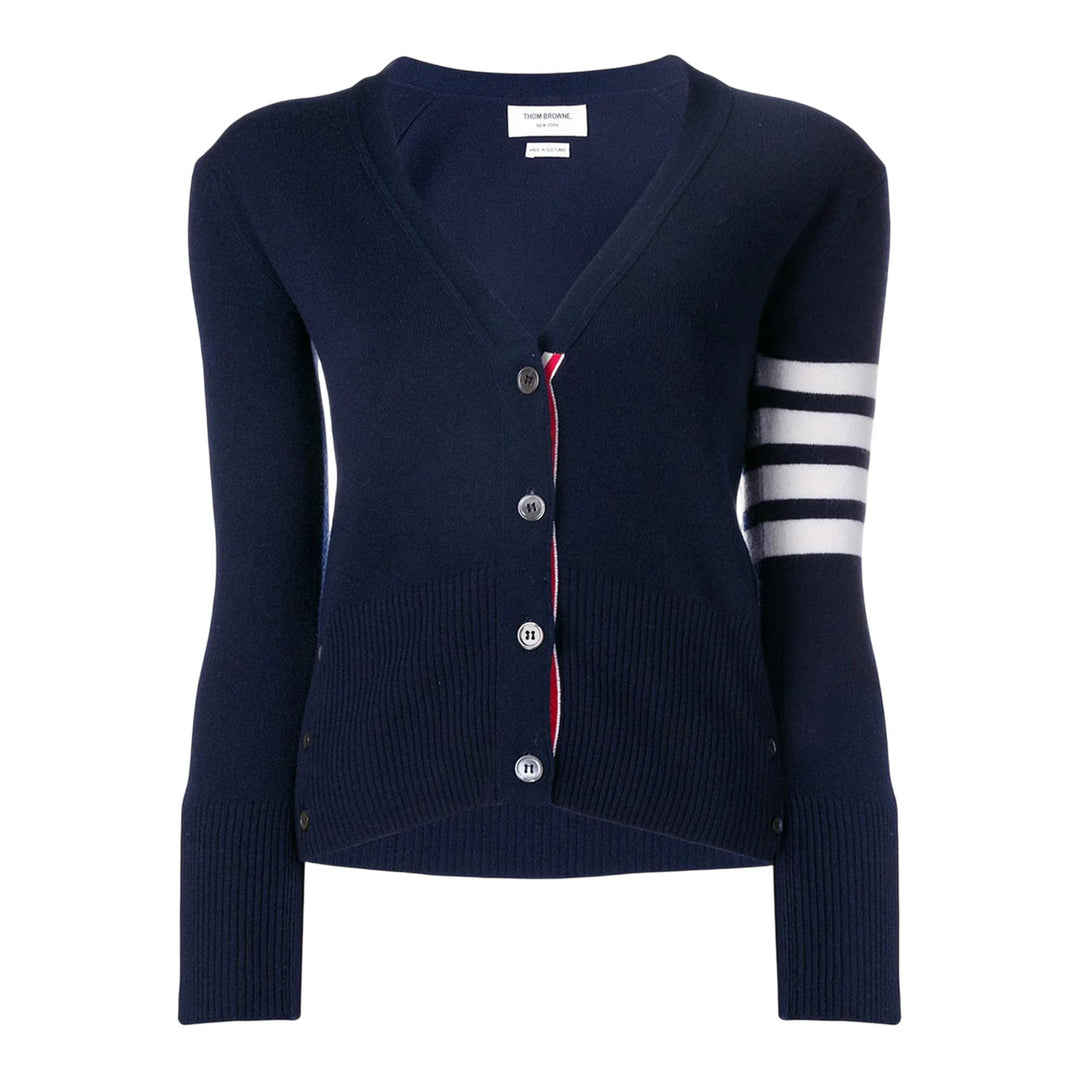 Club21 - Thom Browne - Classic V Neck Cardigan - CARDIGANS - Navy