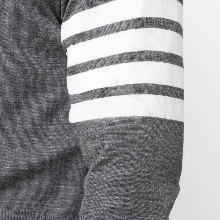 Thom Browne Classic V-Neck Cardigan With 4 Bar Grey 5