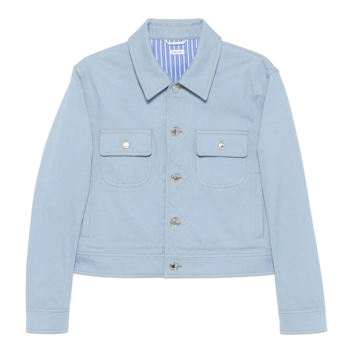 Club21 - Thom Browne - Contrast Stitch Denim Backstrap Utility Jacket Men - BLOUSON - Light Blue