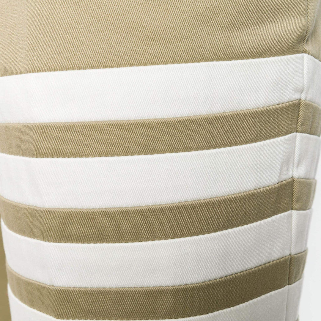 Club21 - Thom Browne - Cotton Twill 4-Bar Chino Trousers Men - PANTS - Brown