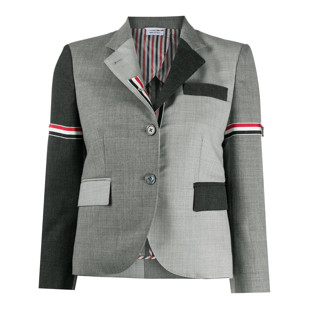 Club21 - Thom Browne - Funmix Wool Fresco Sport Coat Women - COATS - Grey