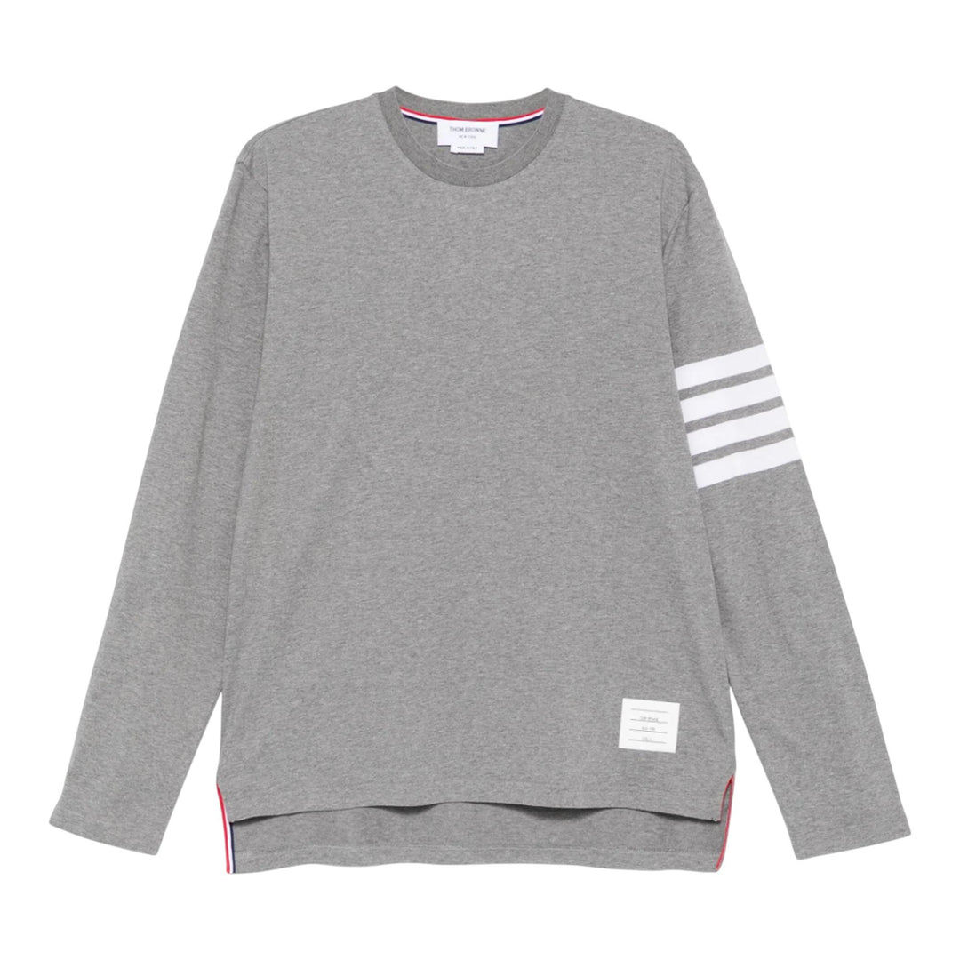 Club21 - Thom Browne - Jersey 4 Bar Long Sleeve Tee Men - TEES - Light Grey