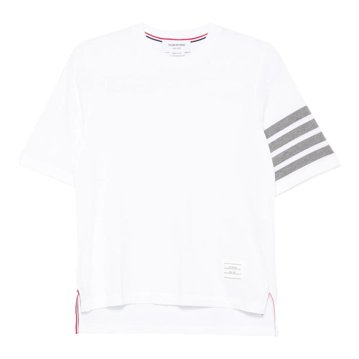Club21 - Thom Browne - Jersey 4-Bar Short Sleeve Tee Women - TEES - White
