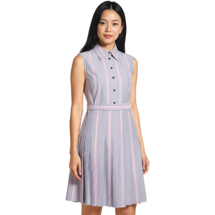Club21 - Thom Browne - Knee Length Pleated Dress Women - WOVEN DRESSES - Multi