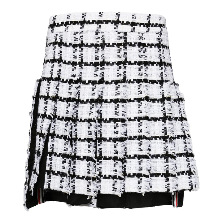 Club21 - Thom Browne - Mini Dropped Back Pleated Skirt Women - SKIRTS - White
