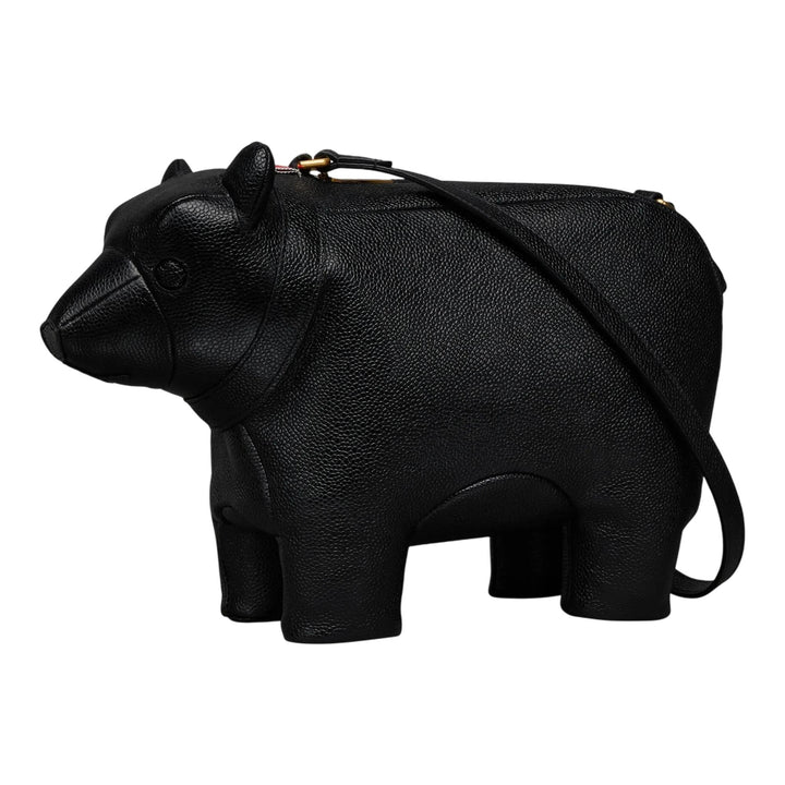 Club21 - Thom Browne - Pebble Grain Bear Baguette Women - HANDBAGS - Black