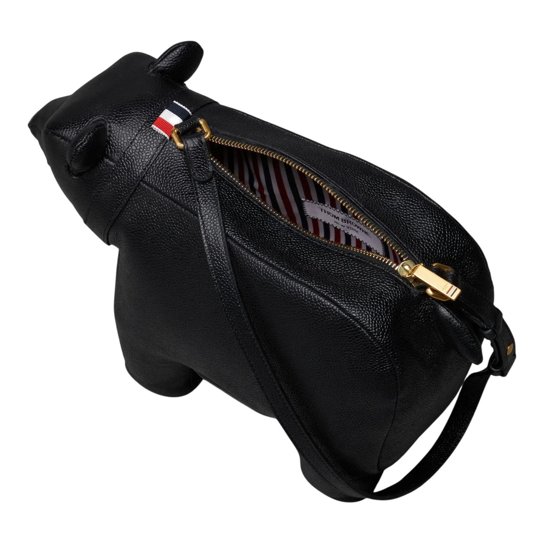 Club21 - Thom Browne - Pebble Grain Bear Baguette Women - HANDBAGS - Black