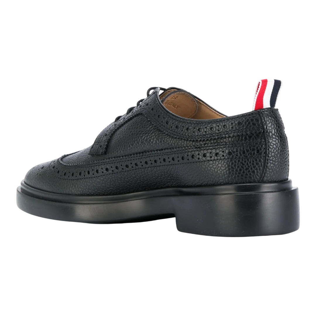 Club21 - Thom Browne - Pebble Grain Lightweight Rubber Sole Classic Longwing Brogues Women - FLAT SHOES - Black