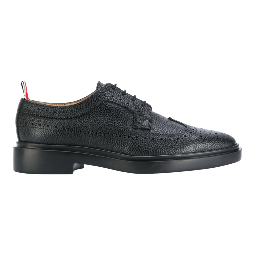Club21 - Thom Browne - Pebble Grain Lightweight Rubber Sole Classic Longwing Brogues Women - FLAT SHOES - Black