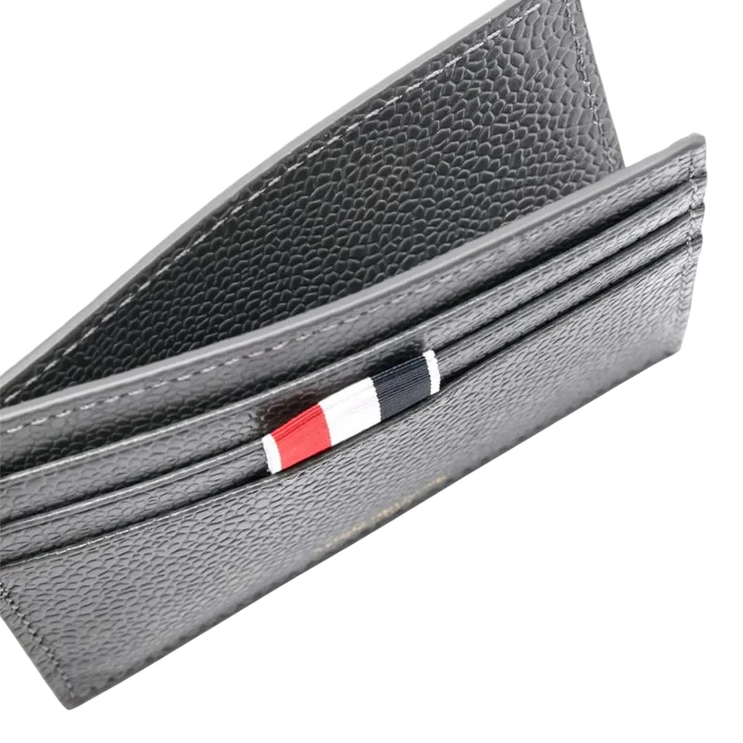 Club21 - Thom Browne - Pebble Grain Note Compartment Card Holder Men - CREDIT CARD SLIP - Charcoal