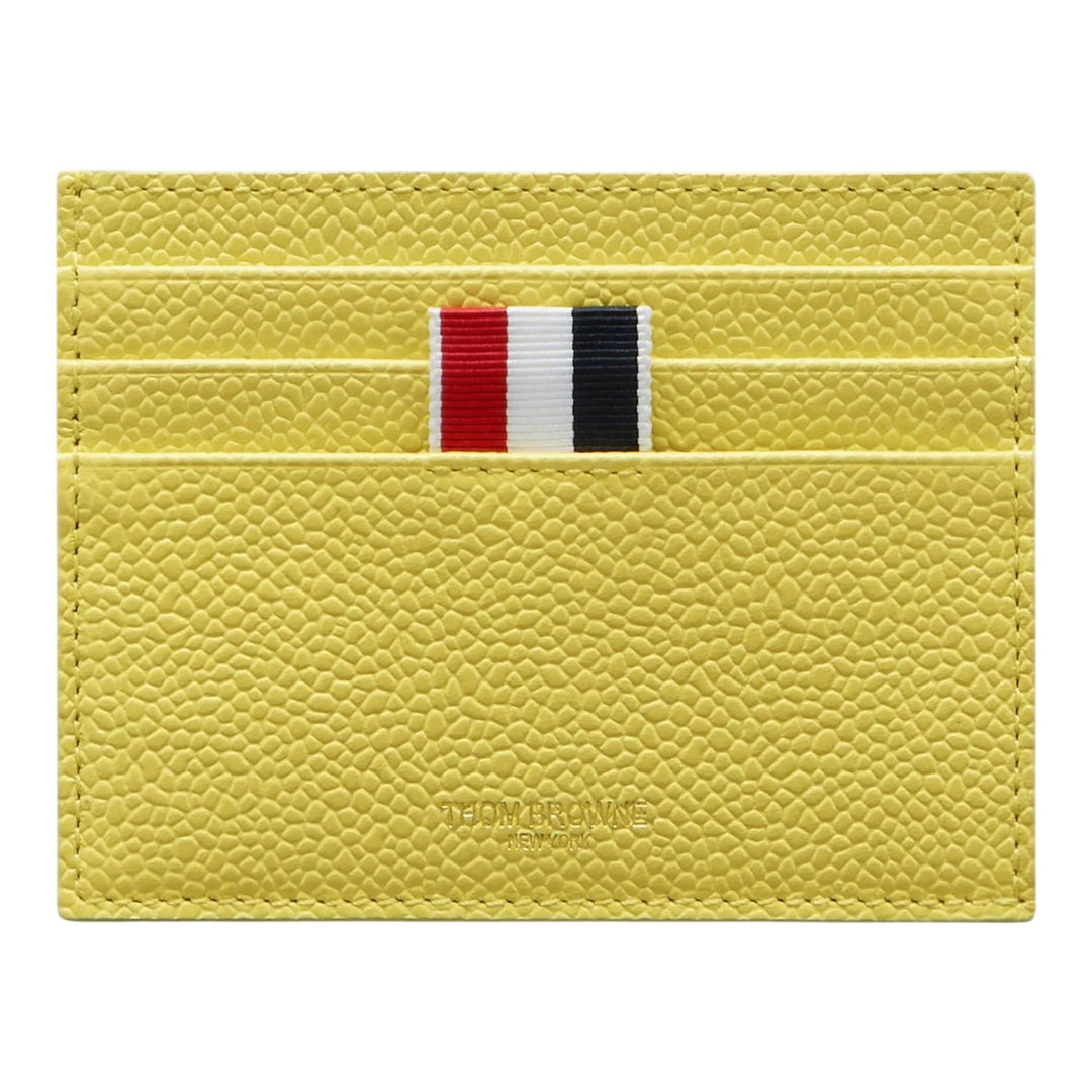 Club21 - Thom Browne - Pebble Grain Note Compartment Card Holder Men - CREDIT CARD SLIP - Yellow