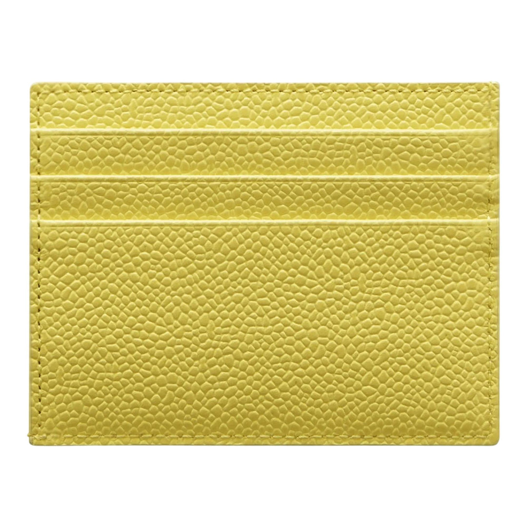 Club21 - Thom Browne - Pebble Grain Note Compartment Card Holder Men - CREDIT CARD SLIP - Yellow