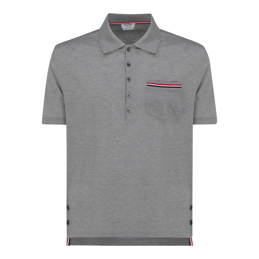 Club21 - Thom Browne - Pique Pocket Polo Men - POLOS - Light Grey