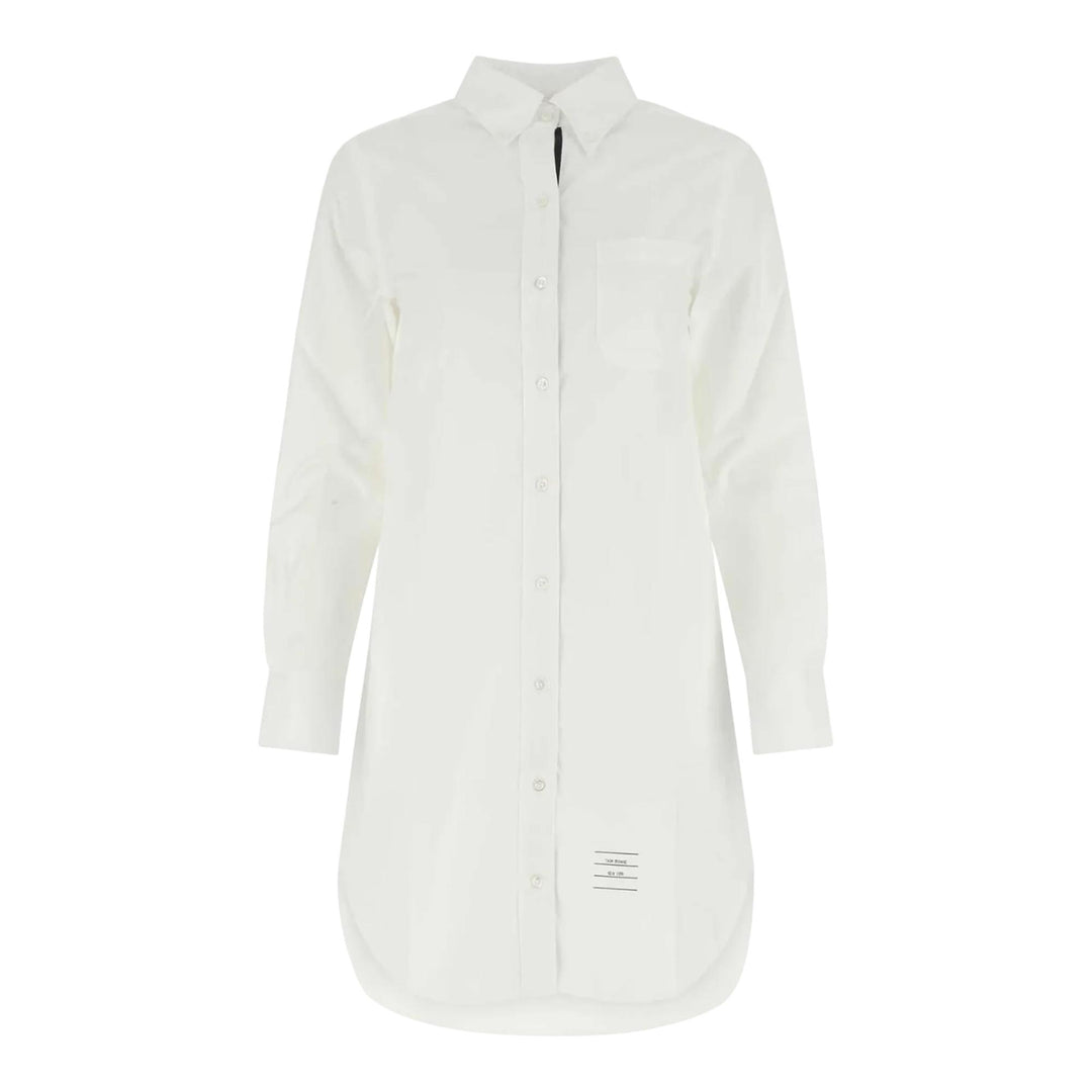 Club21 - Thom Browne - Poplin Mini Shirtdress Women - DRESSES - White