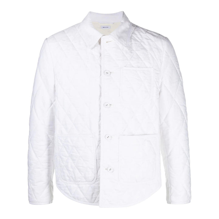 Club21 - Thom Browne - Quilted Down Shirt Jacket Men - BLOUSON - White
