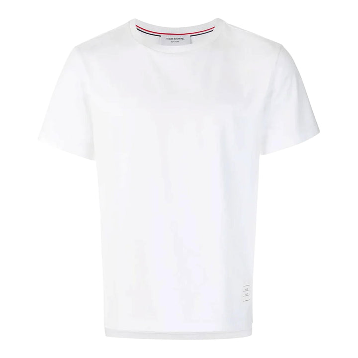 Club21 - Thom Browne - Relaxed Fit Short Sleeve Tee With Side Slit Men - TEES - White