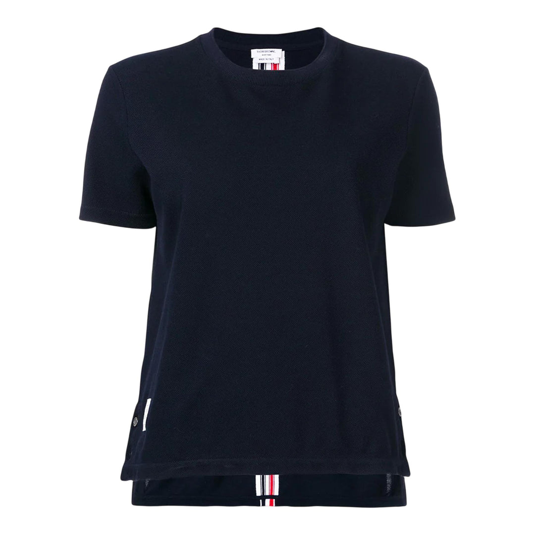 Club21 - Thom Browne - Relaxed Fit Short Sleeve Tee Women - TEES - Navy