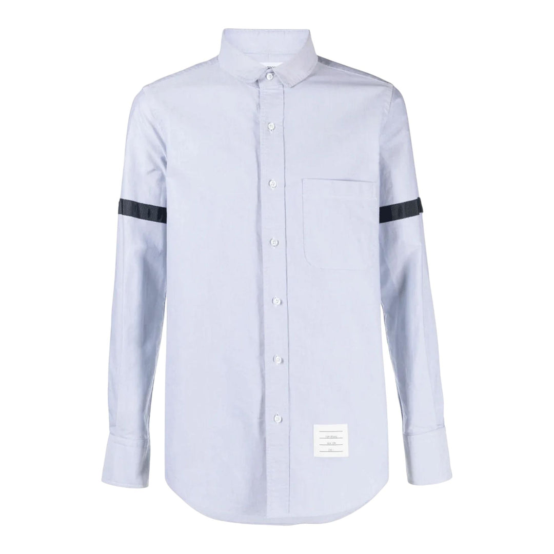 Club21 - Thom Browne - Straight Fit Mini Round Collar Shirt Men - SHIRTS - Light Blue