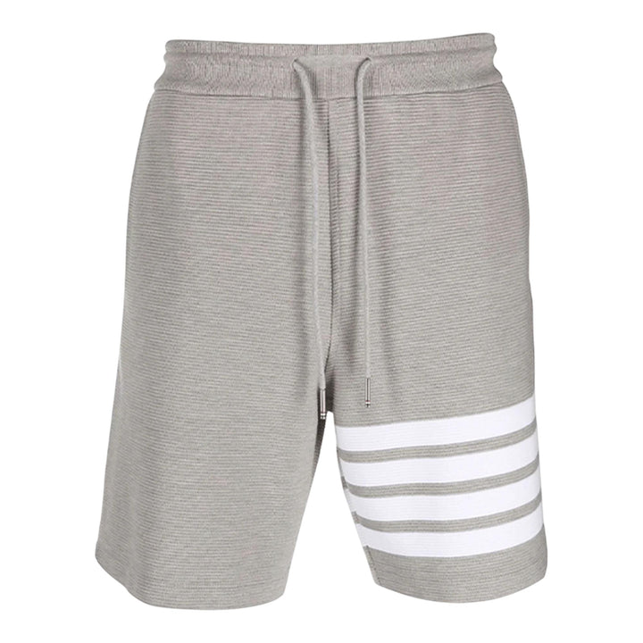Club21 - Thom Browne - Sweat Shorts With 4Bar In Cotton Men - SHORTS - Light Grey