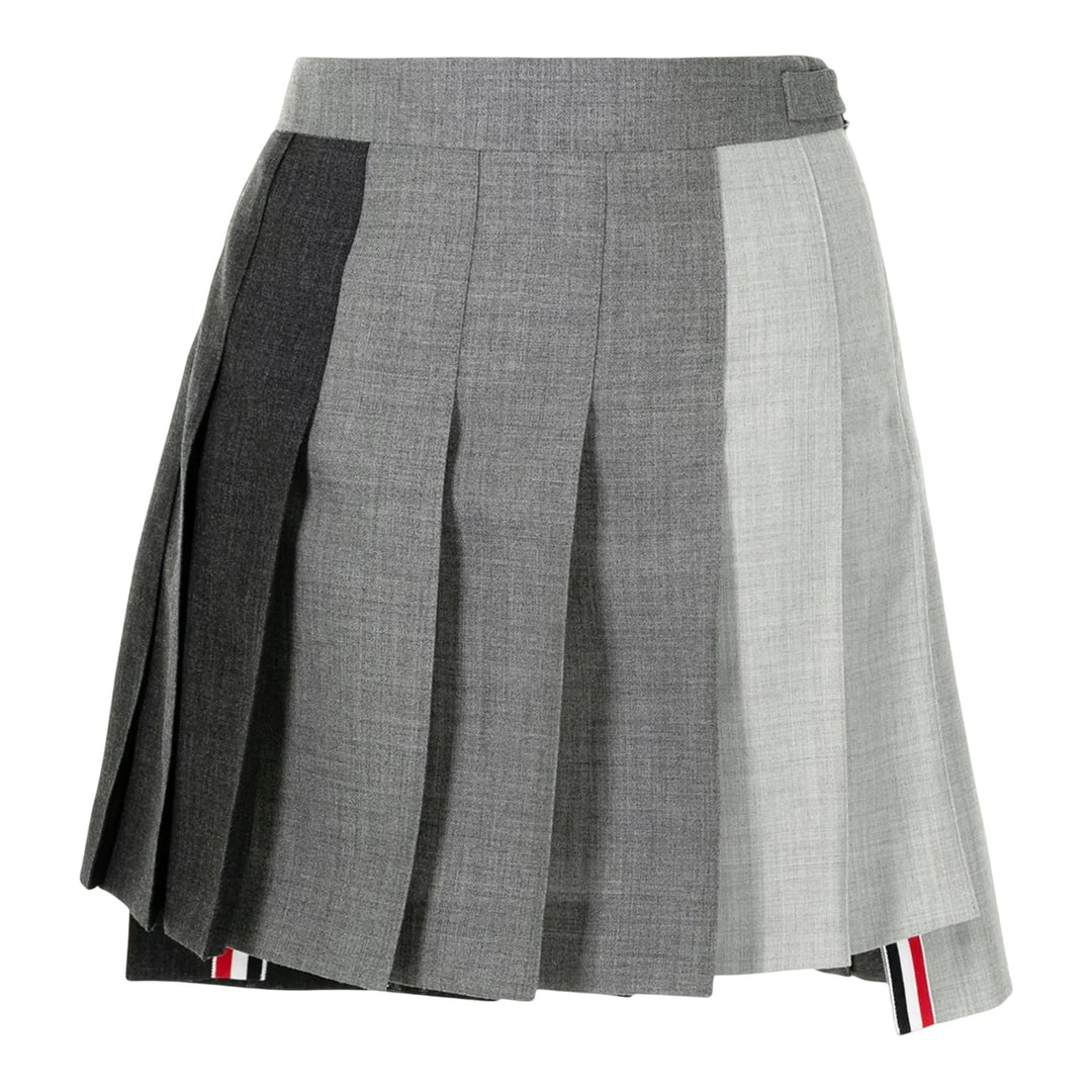 Club21 - Thom Browne - Thigh Length Dropped Back Pleated Skirt Women - SKIRTS - Charcoal
