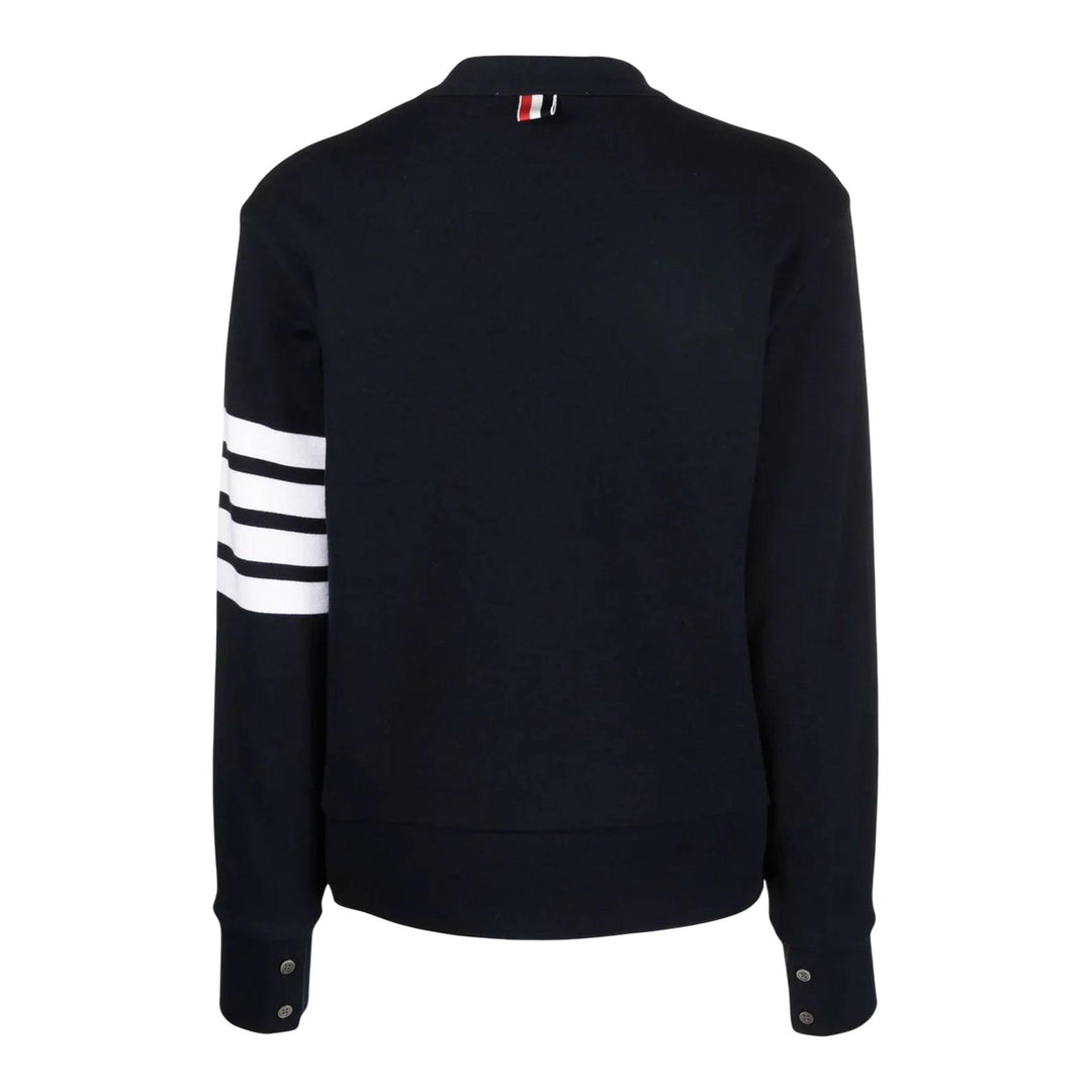 Thom-Browne-V-Neck-Cardigan-Navy-2