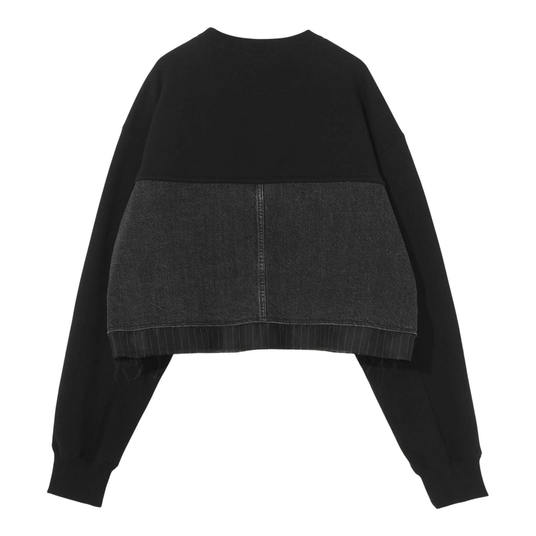 Club21 - UNDERCOVER - Cut And Sew Denim Pullover - SWEATSHIRTS - Black