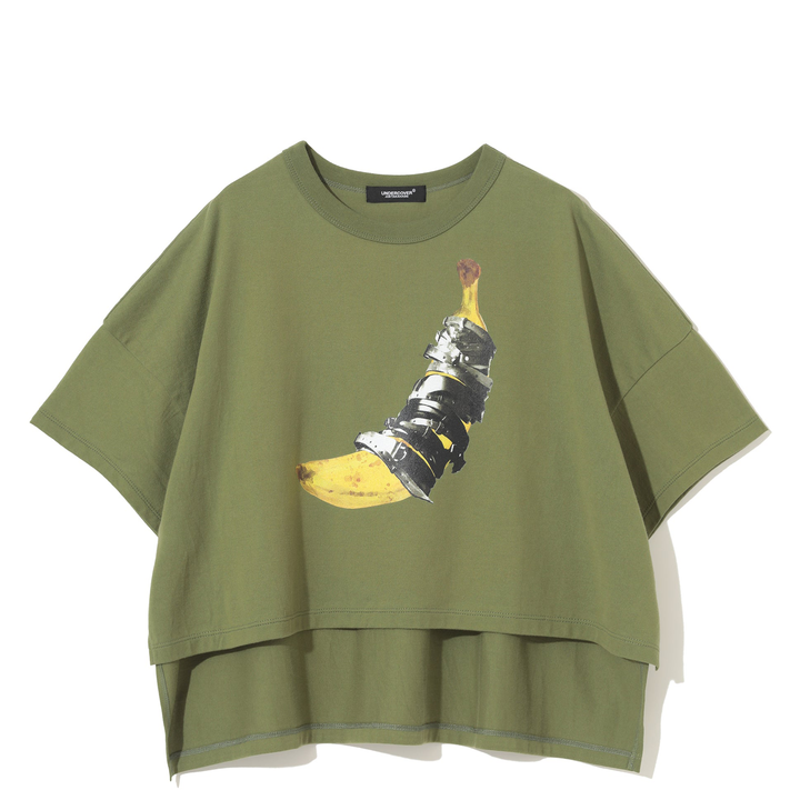 UNDERCOVER_Foiled_Banana_Crop_T-Shirt_Green
