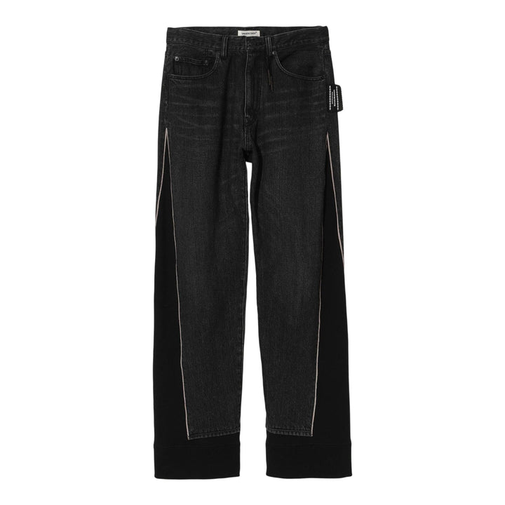 Club21 - UNDERCOVER - Jeans With Sweats Cut And Sew - JEANS - Black