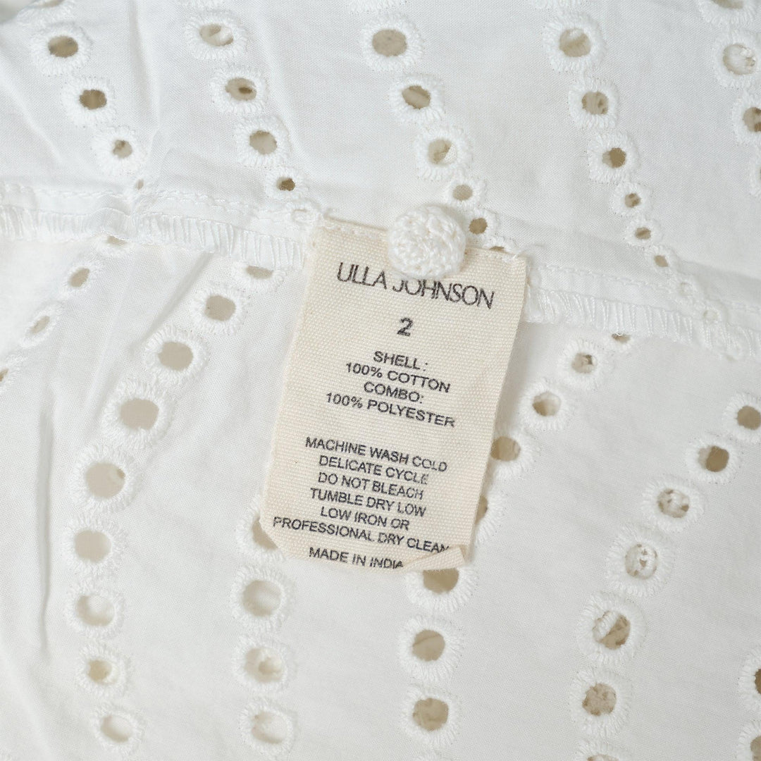 Club21 - Ulla Johnson - Marcella Asymmetrical Long Sleeve Blouse - BLOUSES - Ivory