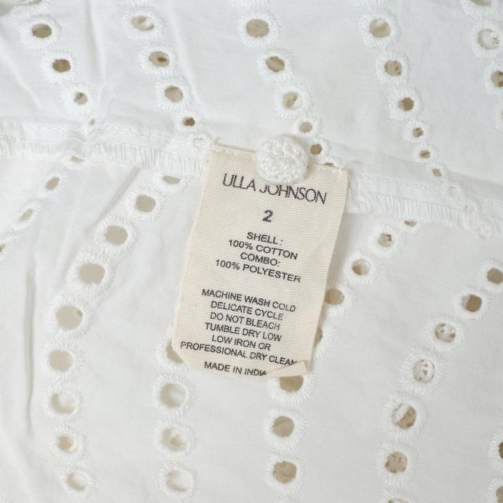Club21 - Ulla Johnson - Marcella Asymmetrical Long Sleeve Blouse - BLOUSES - Ivory