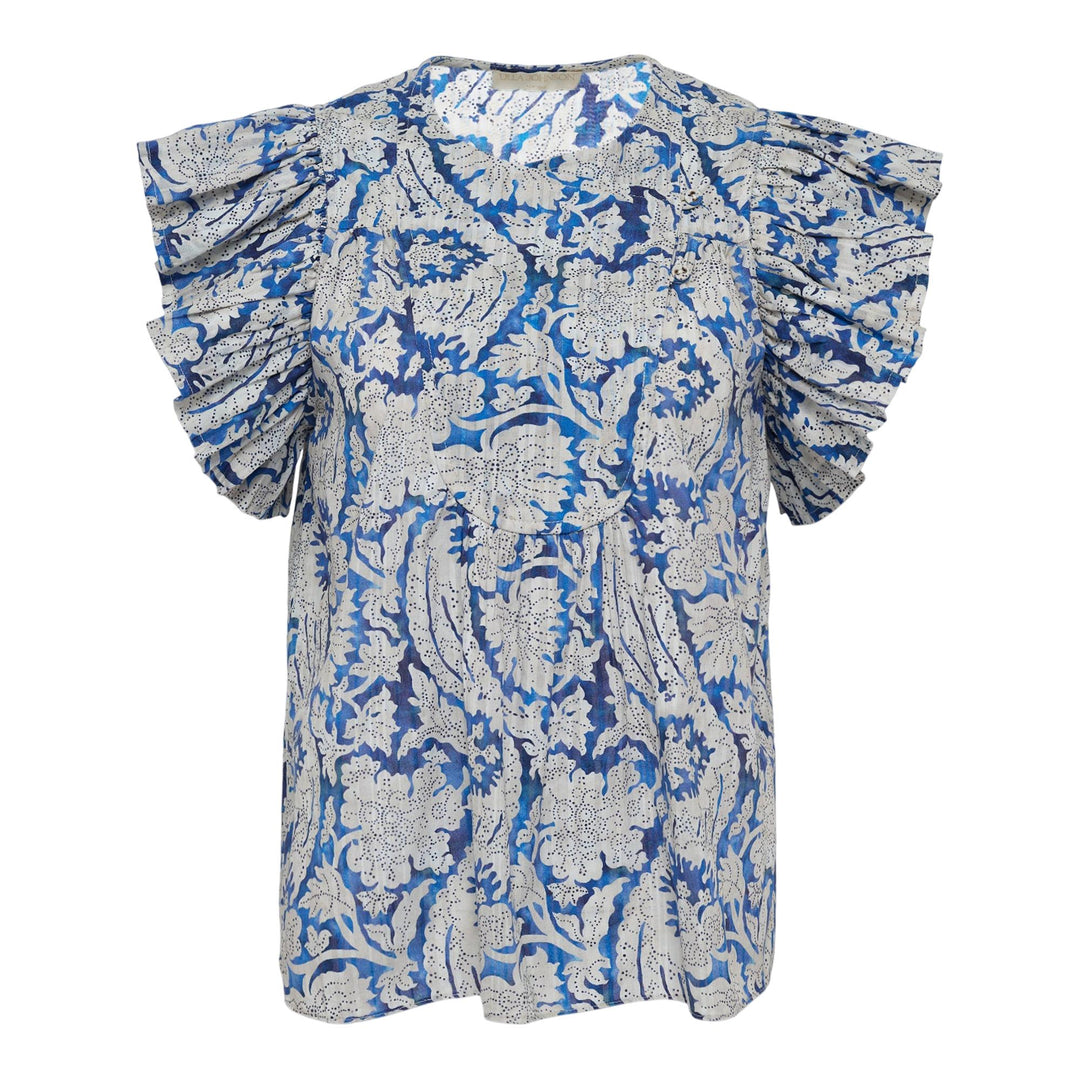 Club21 - Ulla Johnson - Sienna Flutter Sleeve Top - WOVEN TOPS - Print